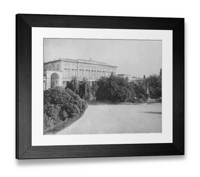 Framed Print : Royal Palace confiscated. The Royal Palace at Corfu, one of the residences of Framed Print : Royal Palace confiscated. The Royal Palace at Corfu, one of the residences of