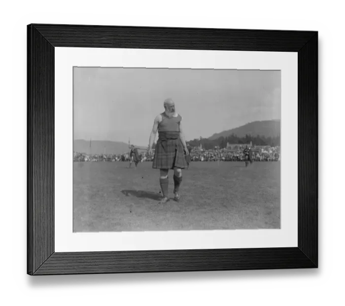 Framed Print : Braemar Gatheringo Sandy Macintosh ( 72 ) in Tossing the Caber 8 September 1922 Framed Print : Braemar Gatheringo Sandy Macintosh ( 72 ) in Tossing the Caber 8 September 1922