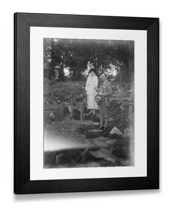Framed Print : Lord and Lady Terrington at their home Binfield, Marlow 30 October 1921 Framed Print : Lord and Lady Terrington at their home Binfield, Marlow 30 October 1921