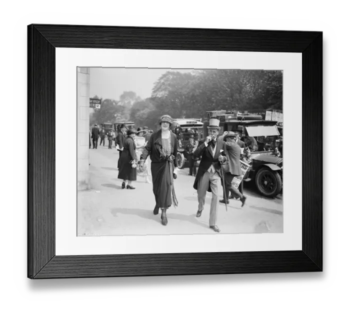 Framed Print : At the Oxford versus Cambridge match at Lords. Mr Kennerly Rumford and his wife Framed Print : At the Oxford versus Cambridge match at Lords. Mr Kennerly Rumford and his wife