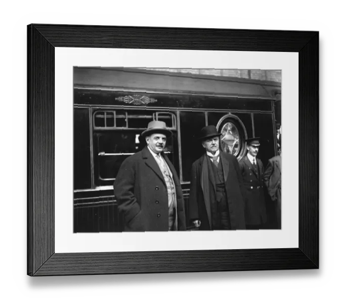 Framed Print : French Premier arrives. M Herriot, the French Premier, arrived in London for Framed Print : French Premier arrives. M Herriot, the French Premier, arrived in London for