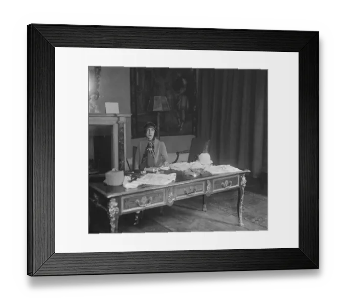 Framed Print : Lady Victor Paget opens a dress salon at 10, Grafton Street, W. Lady Victor Paget at her shop