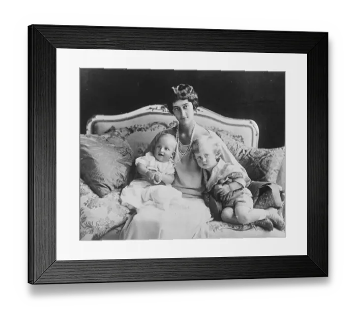 Framed Print : Princess Sophie of Saxony and her two sons, the Princes Herbert and George. Princess Framed Print : Princess Sophie of Saxony and her two sons, the Princes Herbert and George. Princess