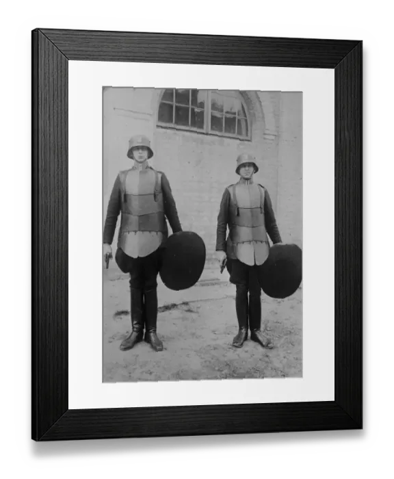 Framed Print : Not mediaeval knights, but modern Polish policemen. 25 November 1930 Framed Print : Not mediaeval knights, but modern Polish policemen. 25 November 1930