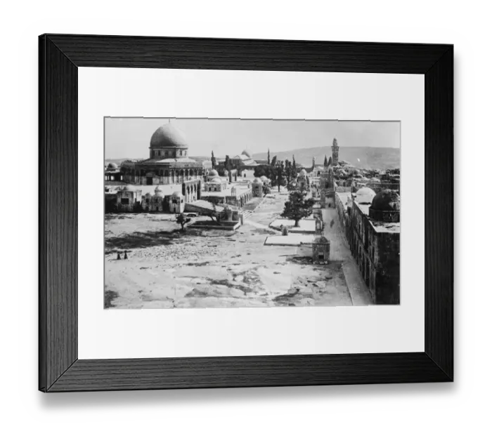 Framed Print : Views of Jerusalem. A general view of the Temple of Solomon showing on the left Framed Print : Views of Jerusalem. A general view of the Temple of Solomon showing on the left