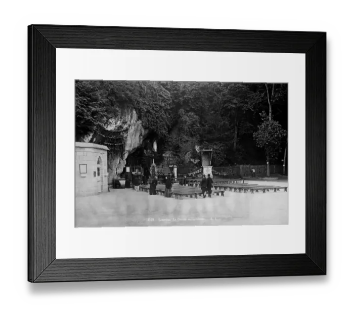 Framed Print : Lourdes in south-western France, The Miraculous Grotto August 1921 Framed Print : Lourdes in south-western France, The Miraculous Grotto August 1921