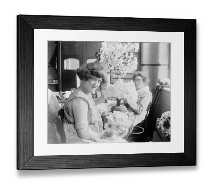 Framed Print : Ladies making preparations for Alexandra Rose Day 15 June 1922 Framed Print : Ladies making preparations for Alexandra Rose Day 15 June 1922