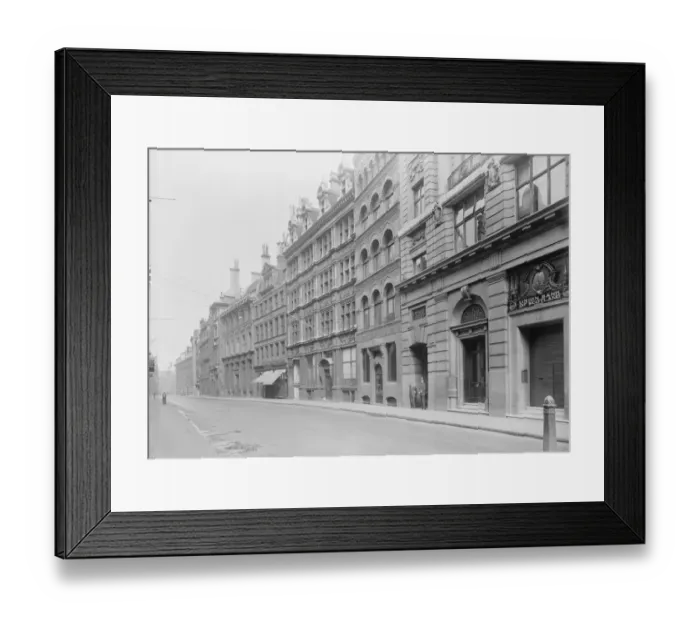 Framed Print : Cornhill, Taken for Mr Nenck, American Express Co. Showing White Lion Court Framed Print : Cornhill, Taken for Mr Nenck, American Express Co. Showing White Lion Court