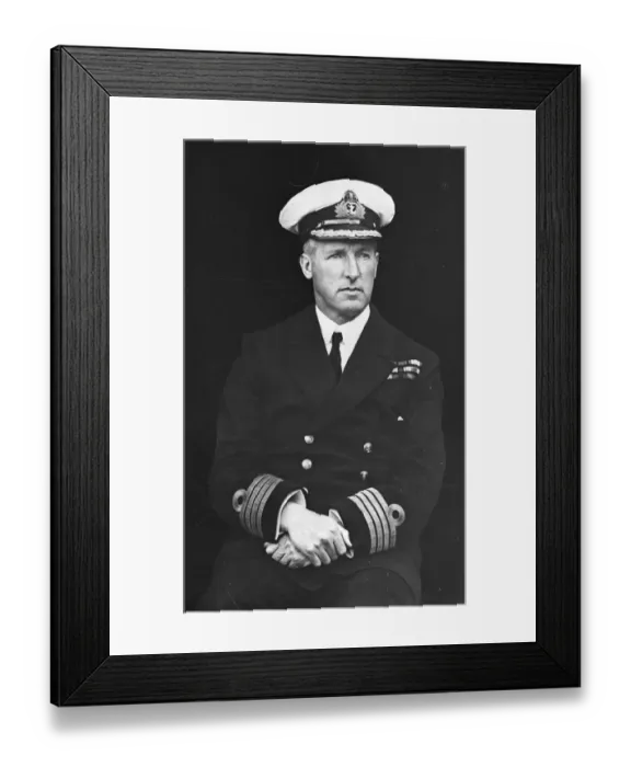 Framed Print : The new commodore of the Royal Naval Barracks Captain Oliver E Leggett, who has Framed Print : The new commodore of the Royal Naval Barracks Captain Oliver E Leggett, who has