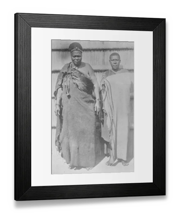 Framed Print : Queen Regents Rain Making Secret The Ex Queen Regent Labotsibeni of Swaziland who