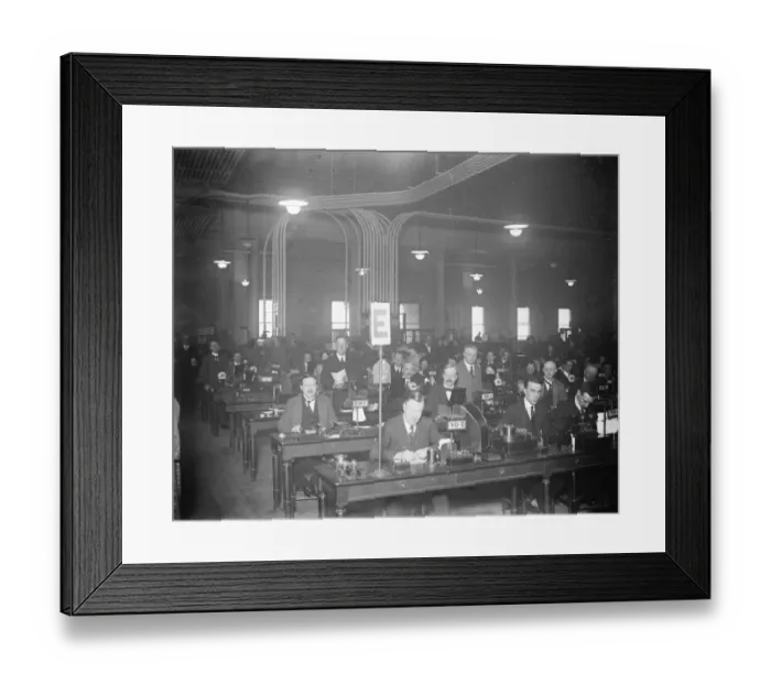 Framed Print : Despatching Election news and results. At the Central Telegraph Office of the GPO Framed Print : Despatching Election news and results. At the Central Telegraph Office of the GPO