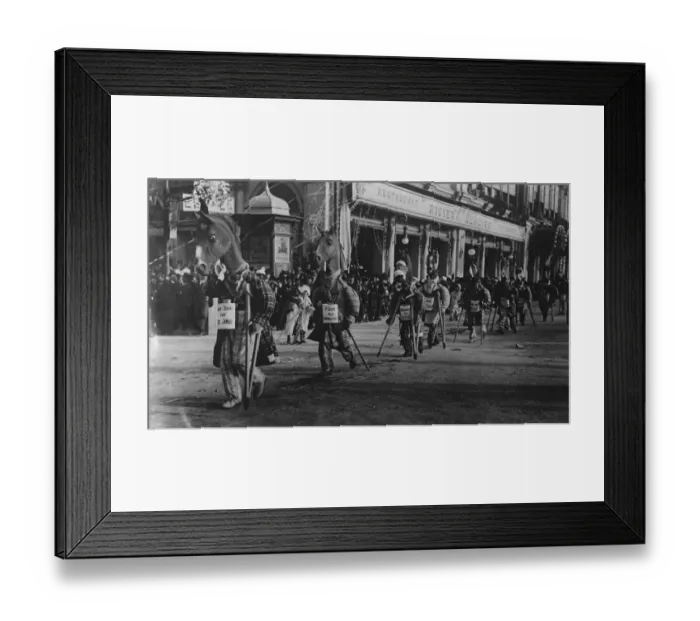 Framed Print : Carnival time at Nice. Some of the Big Heads in the procession. 27 January 1921 Framed Print : Carnival time at Nice. Some of the Big Heads in the procession. 27 January 1921
