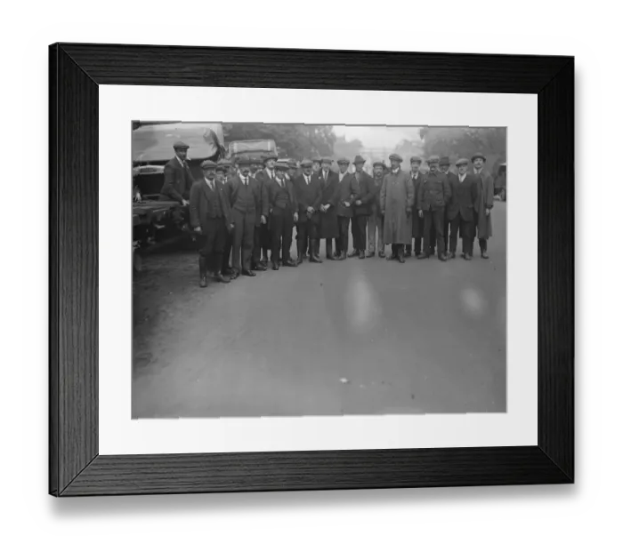 Framed Print : The Great Railway Strike The lorries in Hyde Park and their drivers 1920 Framed Print : The Great Railway Strike The lorries in Hyde Park and their drivers 1920