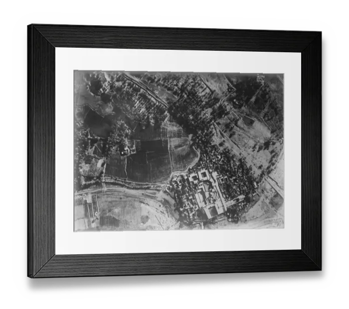 Framed Print : The RAF take over the policing of Iraq. An aerial view of Kifl on the Euphrates Framed Print : The RAF take over the policing of Iraq. An aerial view of Kifl on the Euphrates