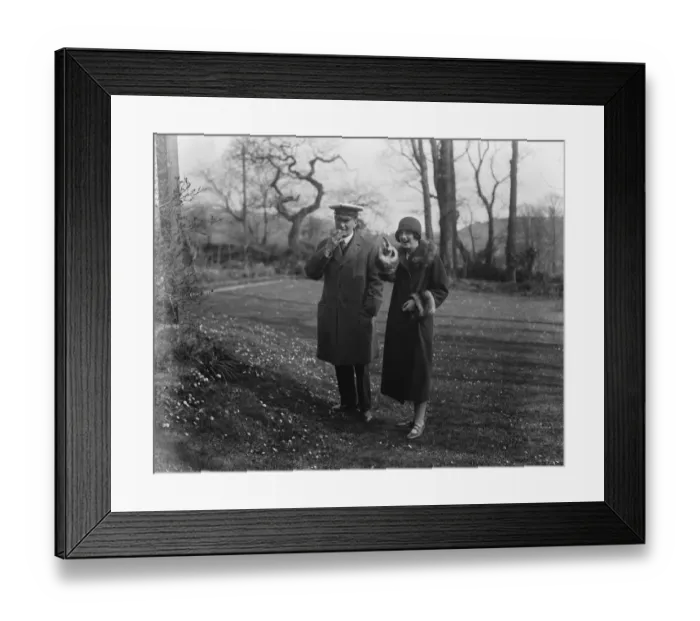Framed Print : Senatore Marconis visit to Cornwall. Senatore Marconi and Miss Elizabeth Paynter Framed Print : Senatore Marconis visit to Cornwall. Senatore Marconi and Miss Elizabeth Paynter