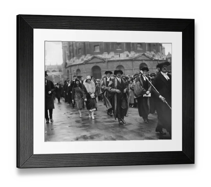 Framed Print : King Amanullah at Oxford. 23 March 1928 Framed Print : King Amanullah at Oxford. 23 March 1928