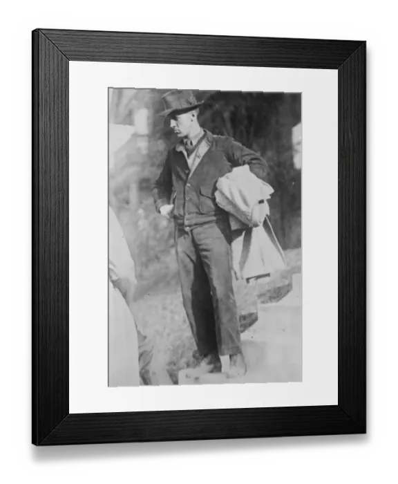 Framed Print : Rockerfeller grandson begins at bottom of ladder. Fowler McCormick, grandson of J D Rockefeller