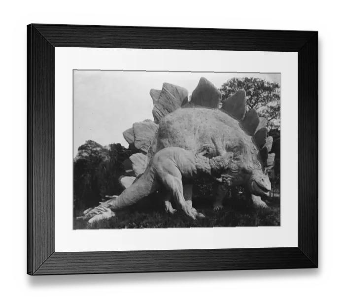Framed Print : Worlds extinct monsters have been reconstructed at the famous Hagenbeck zoo at Hamburg Framed Print : Worlds extinct monsters have been reconstructed at the famous Hagenbeck zoo at Hamburg