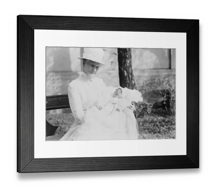 Framed Print : Serbias future King and his English nurse. Photograph of the Crown Prince of Framed Print : Serbias future King and his English nurse. Photograph of the Crown Prince of