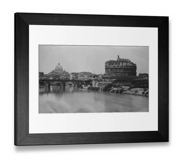 Framed Print : Famous Roman monument menaced by Tiber flood. The Castle of Saint Angelo, showing the Tiber Framed Print : Famous Roman monument menaced by Tiber flood. The Castle of Saint Angelo, showing the Tiber