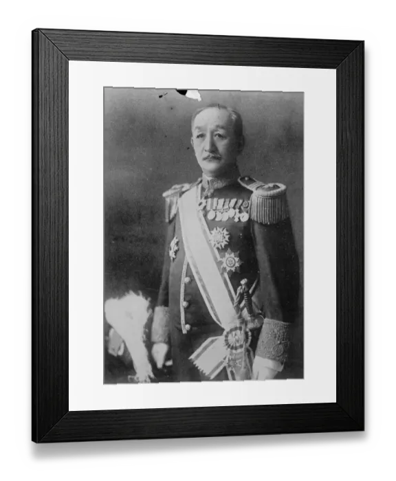 Framed Print : Richest man in Japan to visit France and England. Baron Hachiroemon Mitsui, head