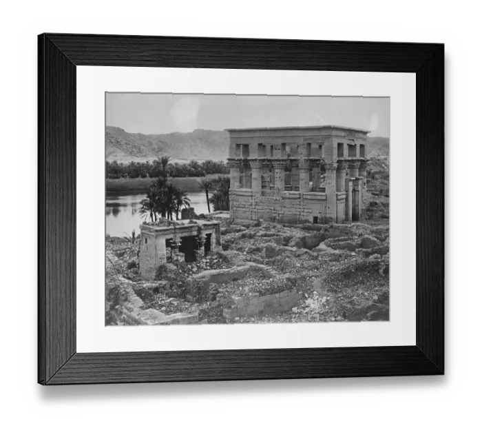 Framed Print : The temple of Philae to be moved. Rising Nile waters causing Depredations. A
