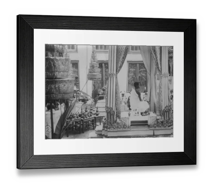 Framed Print : Coronation of the King of Siam at Bangkok. The ceremonial bath of purification Framed Print : Coronation of the King of Siam at Bangkok. The ceremonial bath of purification