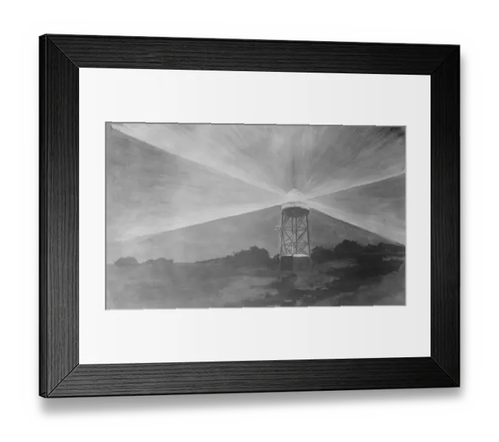 Framed Print : Aerial Lighthouse from original drawing by Mr A G Watson, the gas accumulator Co Framed Print : Aerial Lighthouse from original drawing by Mr A G Watson, the gas accumulator Co