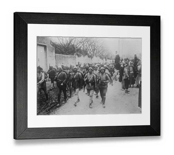 Framed Print : Turks claim sweeping victories in Asia Minor Turkish infantry march 5 September 1922
