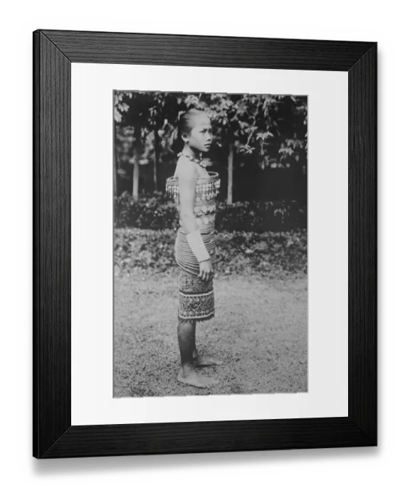 Framed Print : A Borneo Debutante A Dyak maid of higher class photgraphed 6 November 1920 Framed Print : A Borneo Debutante A Dyak maid of higher class photgraphed 6 November 1920