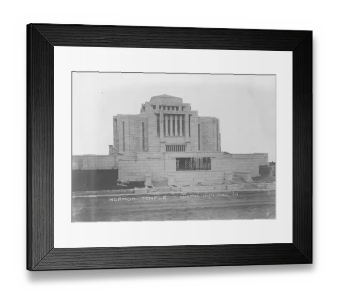 Framed Print : New Mormon Temple at Cardston, Alberta, Canada 9 March 1920 Framed Print : New Mormon Temple at Cardston, Alberta, Canada 9 March 1920