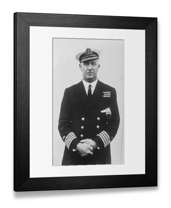 Framed Print : New Naval A D C to the king. Captain Berwick Curtis, Royal Navy, C B, CMC, DSO