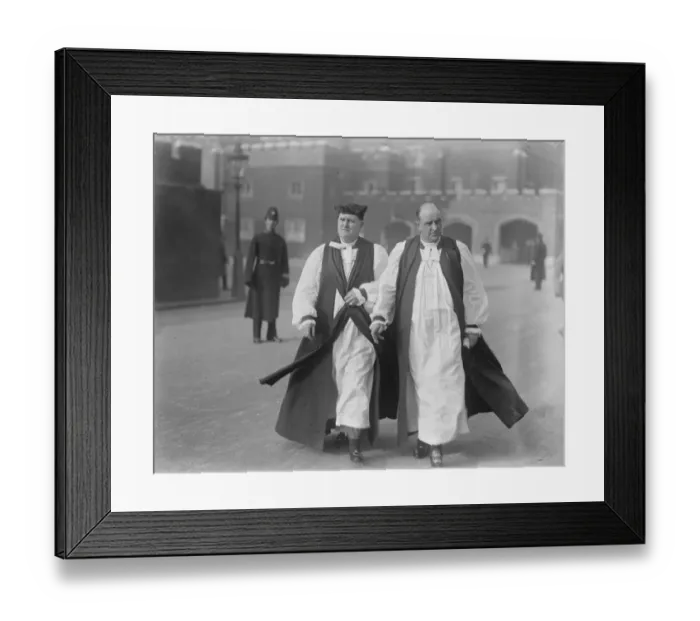 Framed Print : The Kings Levee at St James Palace Bishop of Peterborough ( left ) and Bishop of