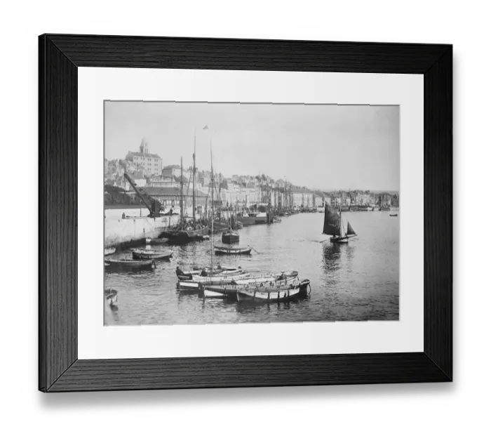 Framed Print : Boulogne Sur Mer, showing the harbour. 1 December 1928 Framed Print : Boulogne Sur Mer, showing the harbour. 1 December 1928