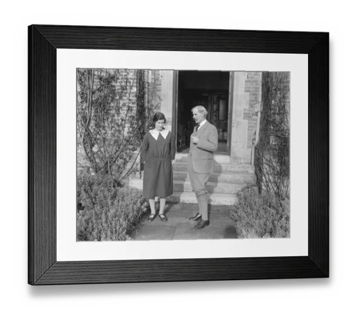 Framed Print : Premiers meet at Chequers Mr Ramsay MacDonalds first visit with his two daughters The Premier Framed Print : Premiers meet at Chequers Mr Ramsay MacDonalds first visit with his two daughters The Premier