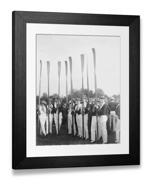 Framed Print : Fourth of June celebrations and procession of boats at Eton The crew of the Thetis Framed Print : Fourth of June celebrations and procession of boats at Eton The crew of the Thetis