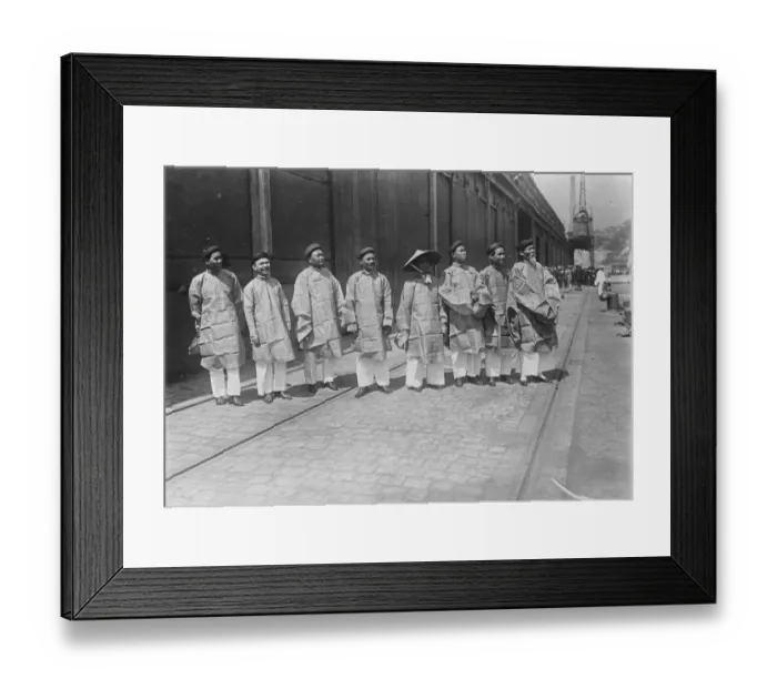 Framed Print : The Emperor of Annam arrives at Marseilles Annamites at Marseilles awaiting Framed Print : The Emperor of Annam arrives at Marseilles Annamites at Marseilles awaiting