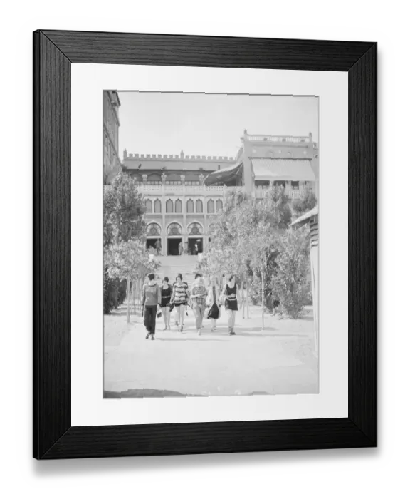 Framed Print : A typical scene on the Lido. Bathing party leaving the Excelsior Hotel 25 August 1926 Framed Print : A typical scene on the Lido. Bathing party leaving the Excelsior Hotel 25 August 1926