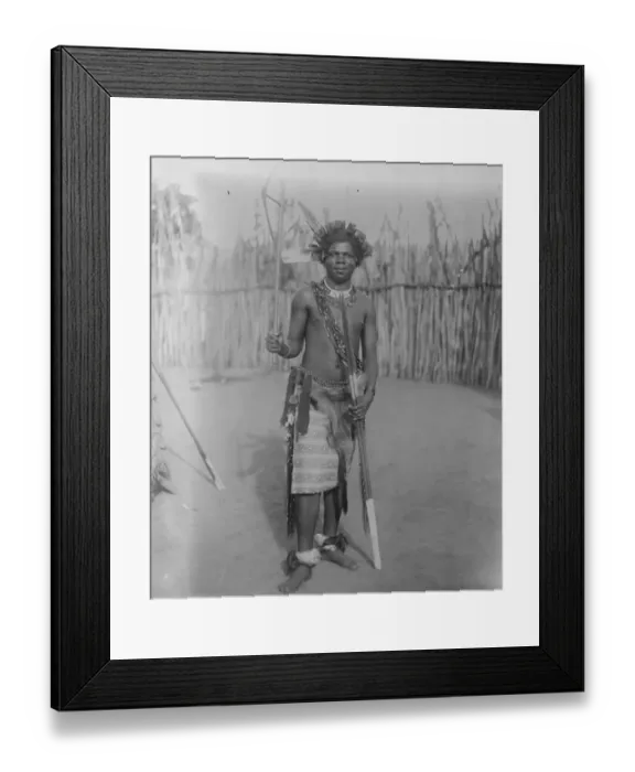 Framed Print : King Sobhusa coming to London Paramount Chief of the Swazi Nation King Sobhusa in