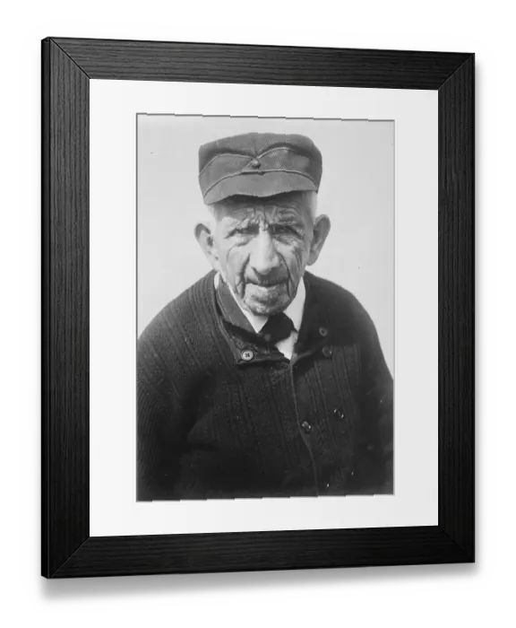 Framed Print : 105 on Chrsitmas day. Louis Archambault, the oldest man in France, who was born Framed Print : 105 on Chrsitmas day. Louis Archambault, the oldest man in France, who was born