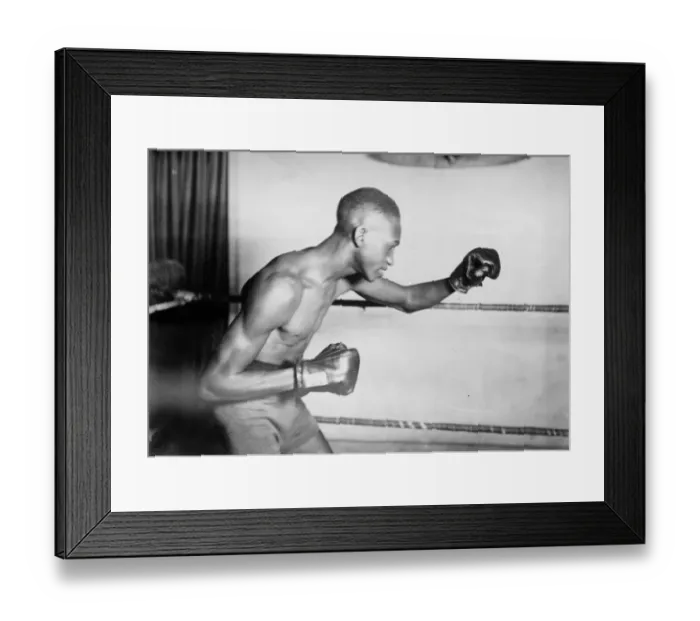 Framed Print : Al Brown. Posed, sparring. 1927