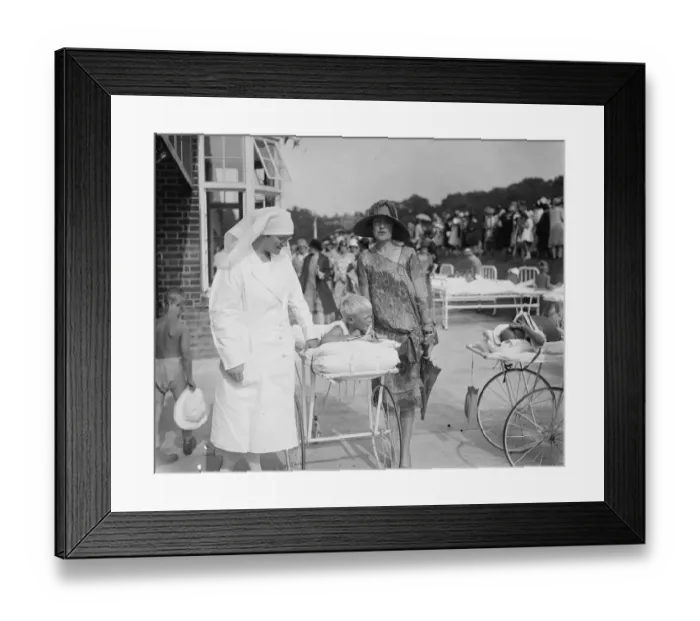 Framed Print : Country hospital at home Mrs Wilfrid Ashley and the Matron gave an At Home Framed Print : Country hospital at home Mrs Wilfrid Ashley and the Matron gave an At Home