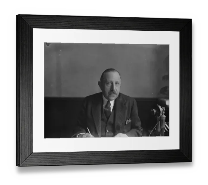 Framed Print : Mr RD Blumenfeld, the American - born editor of the Daily Express. May 1929 Framed Print : Mr RD Blumenfeld, the American - born editor of the Daily Express. May 1929