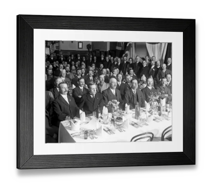 Framed Print : Dinner to driver Job Henry Charles Drain. V. C. at Barking