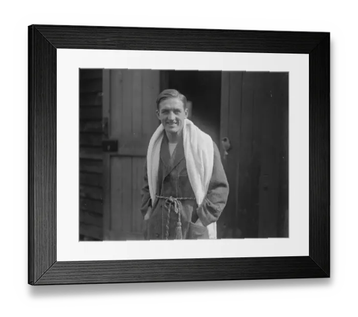 Framed Print : Georges Carpentier commences training for his contest with Ted Kid Lewis on May