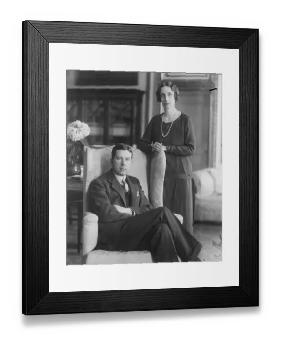 Framed Print : On their way round the world. The Crown Prince and Princess of Sweden photgraphed Framed Print : On their way round the world. The Crown Prince and Princess of Sweden photgraphed