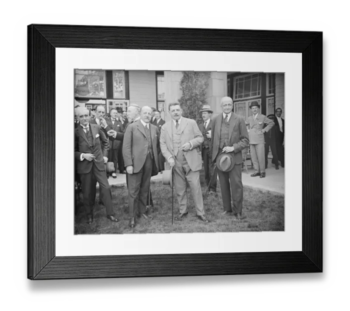 Framed Print : French and Belgian Premiers at Wembley. M Herriot and M Theunis, the French Framed Print : French and Belgian Premiers at Wembley. M Herriot and M Theunis, the French