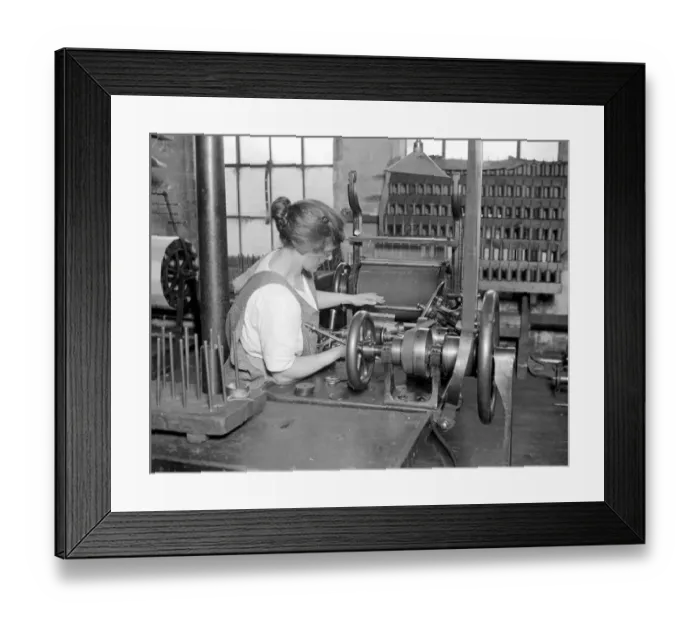 Framed Print : Lace making at messrs William Bridgett and Sons Ltd, Lenton, Nottingham. Winding Framed Print : Lace making at messrs William Bridgett and Sons Ltd, Lenton, Nottingham. Winding