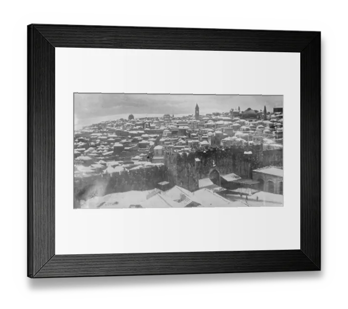 Framed Print : Jerusalem. A remarkable picture of the Holy City under snow. 23 February 1920 Framed Print : Jerusalem. A remarkable picture of the Holy City under snow. 23 February 1920
