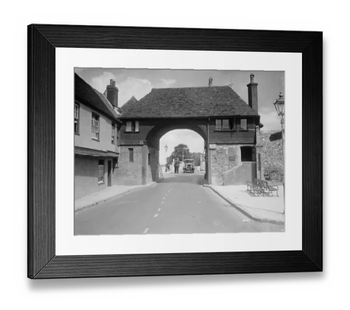 Framed Print : The Old Toll bridge at Sandwich. 21 August 1928